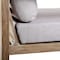 Armen Living Paradise Outdoor Light Eucalyptus Wood Lounge Chair with Gray Cushions LCPRCHLALT - alternate 8